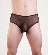 Love In Leather Mens Mesh Sexy Briefs - S M - Mens Briefs And Boxers